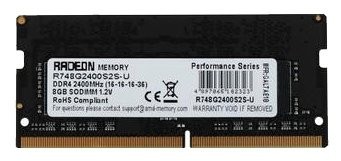 Оперативная память 8 Gb 2400 MHz AMD R7 PERFOMANCE SERIES Black (R748G2400S2S-U)