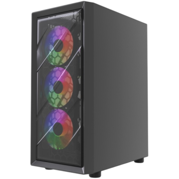 Компьютерный корпус Powercase Mistral EA21 TG FRGB Black (CMAEA21-L4)
