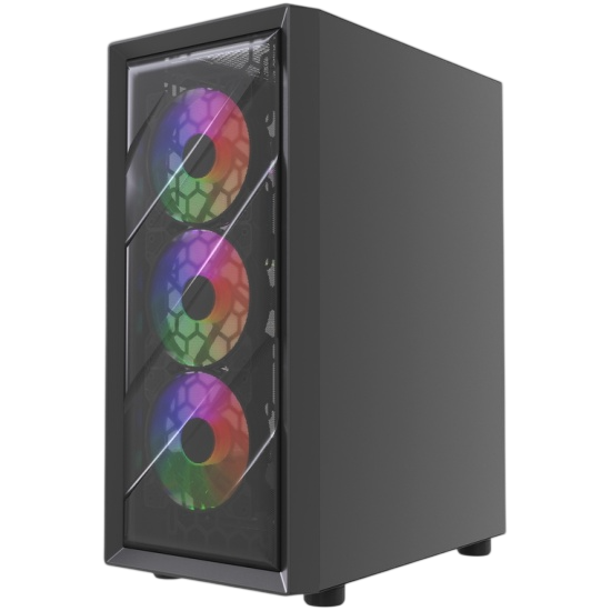 Компьютерный корпус Powercase Mistral EA21 TG FRGB Black (CMAEA21-L4)