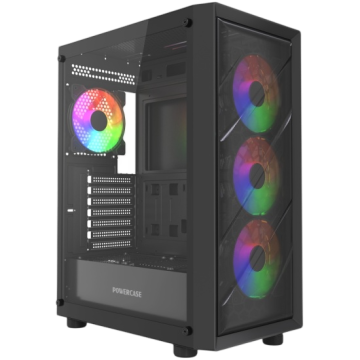 Компьютерный корпус Powercase Mistral EA21 TG FRGB Black (CMAEA21-L4)