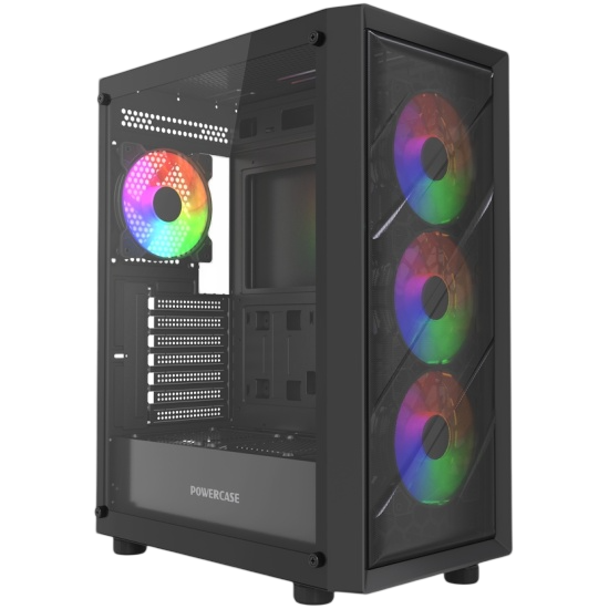 Компьютерный корпус Powercase Mistral EA21 TG FRGB Black (CMAEA21-L4)