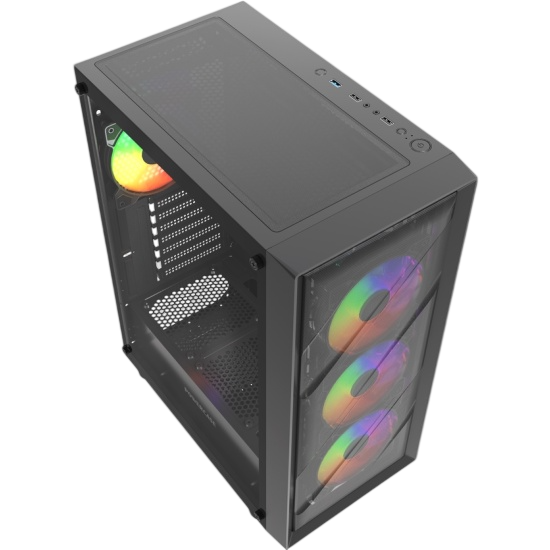 Компьютерный корпус Powercase Mistral EA21 TG FRGB Black (CMAEA21-L4)