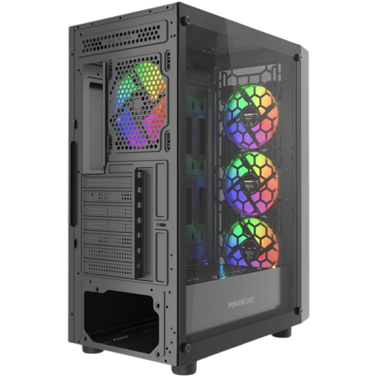 Компьютерный корпус Powercase Mistral EA21 TG FRGB Black (CMAEA21-L4)