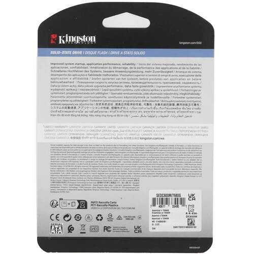 Твердотельный накопитель Kingston 7680 Gb DC600M (SEDC600M/7680G)