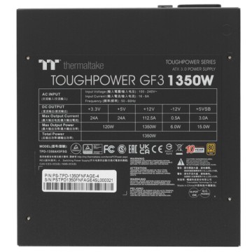 Блок питания Thermaltake 1350W TOUGHPOWER GF3 1350 (PS-TPD-1350FNFAGE-4) 16 Pin (PCIe 5.0 Connector Cable Details)