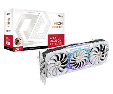 ΠΠΈΠ΄Π΅ΠΎΠΊΠ°ΡΡΠ° ASRock (RX 7900 XTX TCW 24GO) Radeon RX 7900 XTX 24GB Taichi White OC