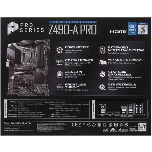 Материнская плата MSI Z490-A PRO