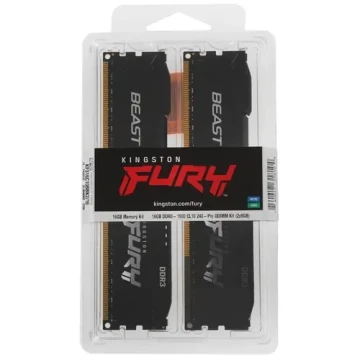 Оперативная память 16 Gb 1600 MHz Kingston FURY Beast Black (KF316C10BBK2/16)