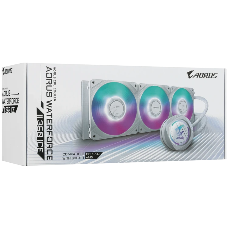 Система жидкостного охлаждения для процессора Gigabyte AORUS WATERFORCE II 360I White