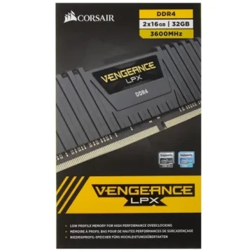 Оперативная память 32 Gb 3600 MHz Corsair VENGEANCE LPX Black (CMK32GX4M2D3600C18)