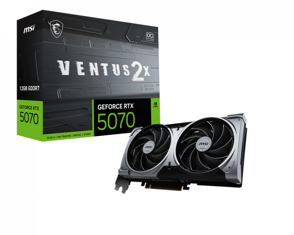 Видеокарта MSI (G5070-12V2C) GeForce RTX 5070 12G VENTUS 2X OC