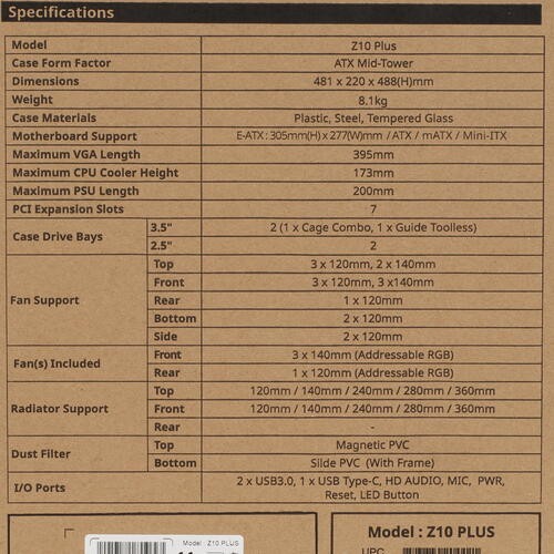 Компьютерный корпус Zalman Z10 PLUS TG Black