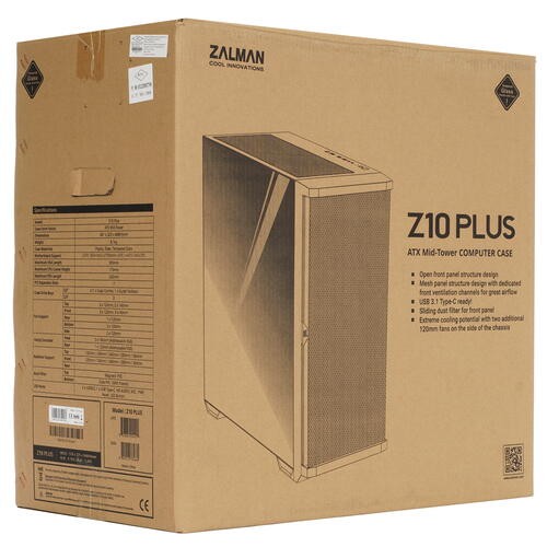 Компьютерный корпус Zalman Z10 PLUS TG Black