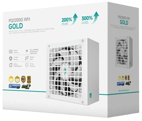 Блок питания Deepcool 1200W GAMERSTORM PQ1200G WH White 16 Pin (PCIe 5.0 Connector Cable Details)