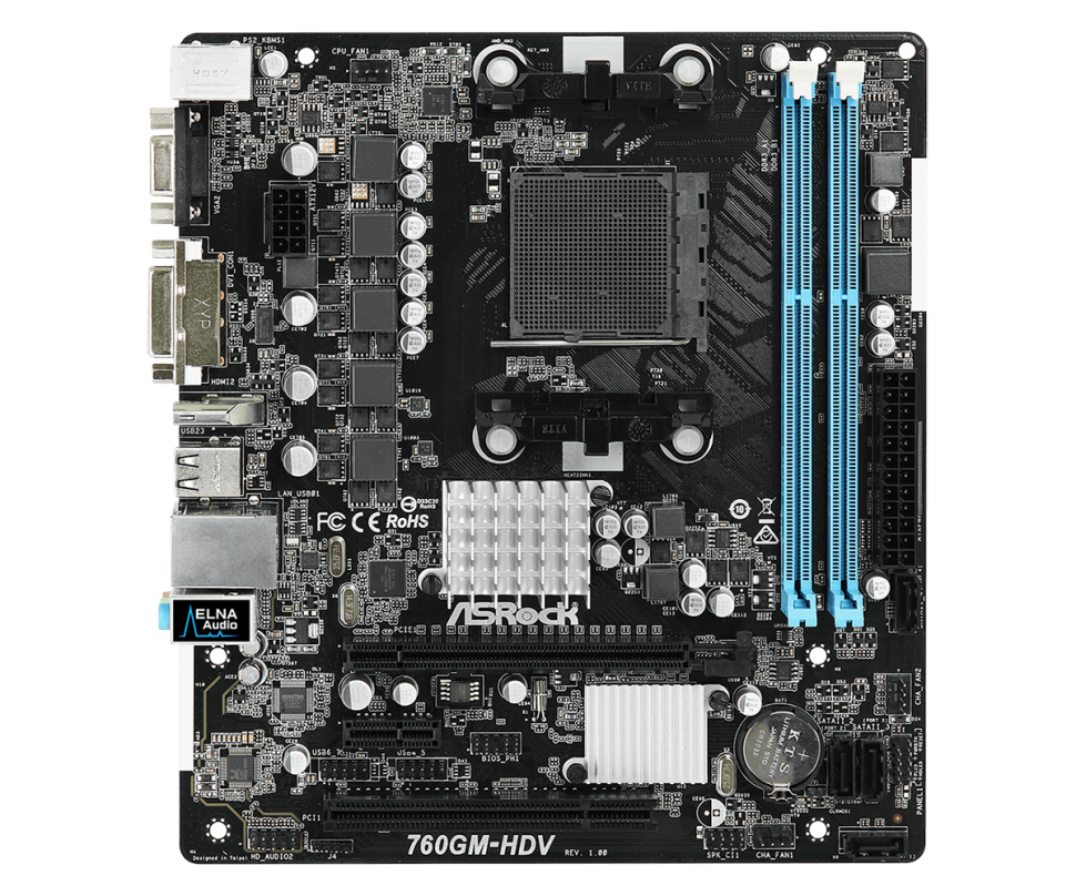 Материнская плата ASRock 760GM-HDV