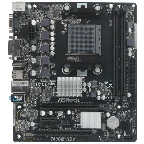 Материнская плата ASRock 760GM-HDV