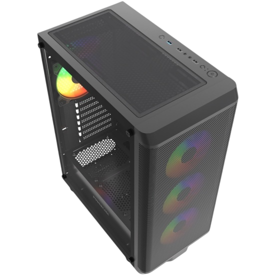Компьютерный корпус Powercase Mistral EA22 TG FRGB Black (CMAEA22-L4)
