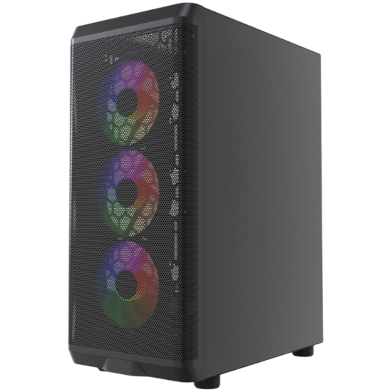 Компьютерный корпус Powercase Mistral EA22 TG FRGB Black (CMAEA22-L4)