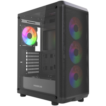 Компьютерный корпус Powercase Mistral EA22 TG FRGB Black (CMAEA22-L4)