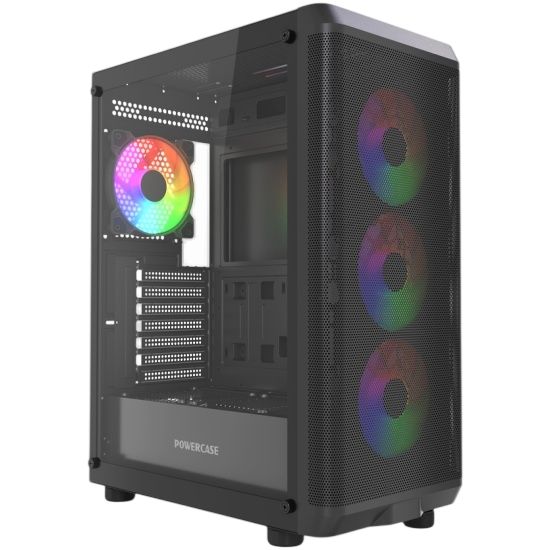 Компьютерный корпус Powercase Mistral EA22 TG FRGB Black (CMAEA22-L4)