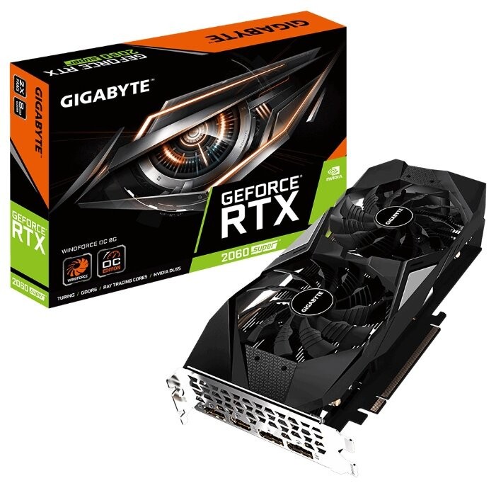 Видеокарта GIGABYTE (GV-N206SWF2OC-8GD) GeForce RTX 2060 SUPER 8GB WINDFORCE OC