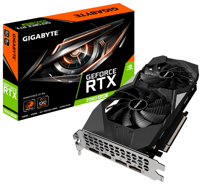 Видеокарта GIGABYTE (GV-N206SWF2OC-8GD) GeForce RTX 2060 SUPER 8GB WINDFORCE OC