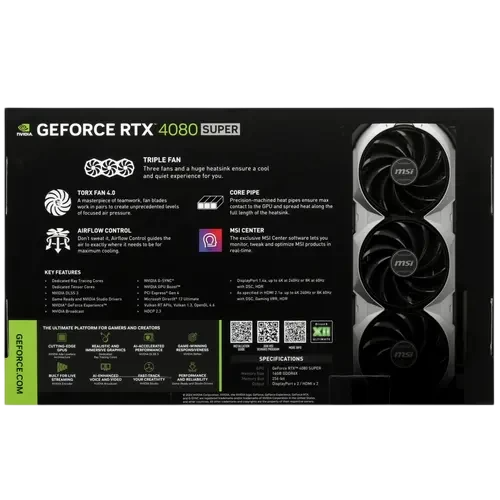 Видеокарта MSI (RTX 4080 SUPER 16G VENTUS 3X) GeForce RTX 4080 SUPER 16GB VENTUS 3X