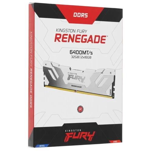 Оперативная память 32 Gb 6400 MHz Kingston FURY Renegade White (KF564C32RWK2-32)