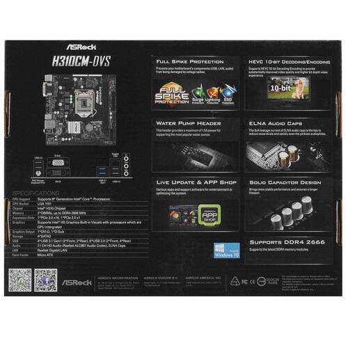 Материнская плата ASRock H310CM-DVS
