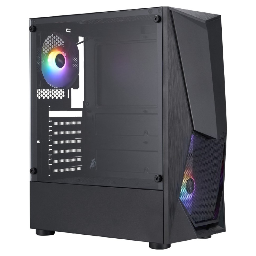 Компьютерный корпус 1STPLAYER DK DK-3 FRGB Black (DK-3-BK-4F1)