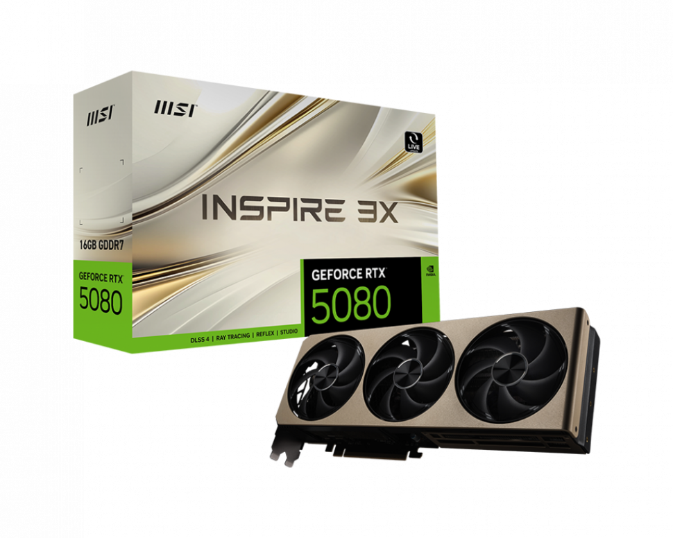 Видеокарта MSI (G5080-16I3) GeForce RTX 5080 16G INSPIRE 3X