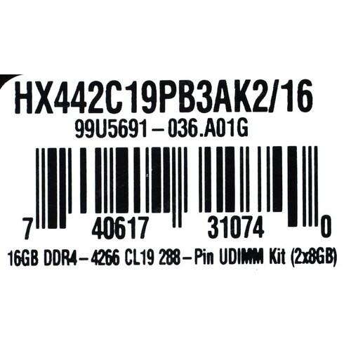 Оперативная память 16 Gb 4266 MHz Kingston HYPERX PREDATOR RGB (HX442C19PB3AK2/16)
