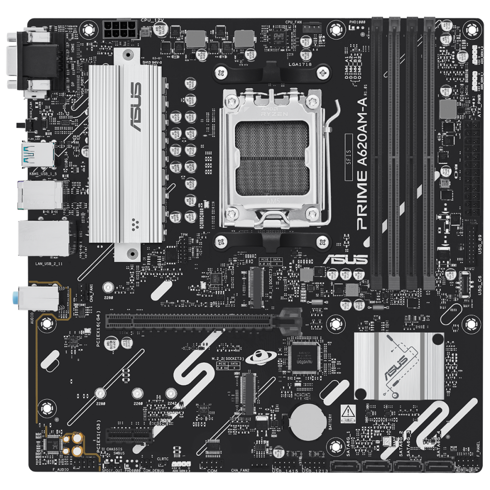 Материнская плата ASUS PRIME A620AM-A-CSM (90MB1MY0-M0EAYC)