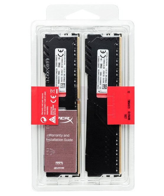 Оперативная память 64 Gb 3600 MHz Kingston HYPERX FURY Black (HX436C18FB3K2/64)