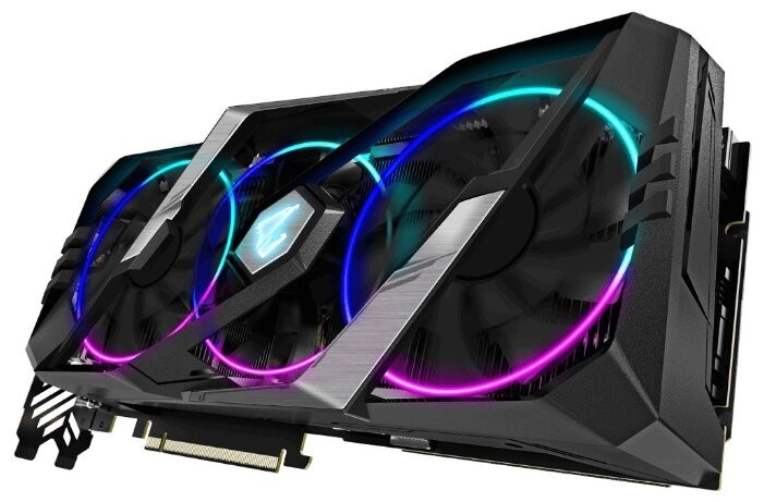 Видеокарта GIGABYTE (GV-N208SAORUS-8GC) GeForce RTX 2080 SUPER 1860MHz PCI-E 3.0 8192MB 15500MHz 256 bit 3xHDMI 3xDisplayPort HDCP AORUS