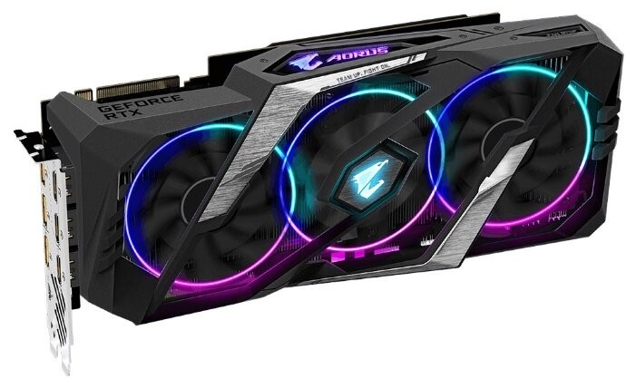 Видеокарта GIGABYTE (GV-N208SAORUS-8GC) GeForce RTX 2080 SUPER 1860MHz PCI-E 3.0 8192MB 15500MHz 256 bit 3xHDMI 3xDisplayPort HDCP AORUS