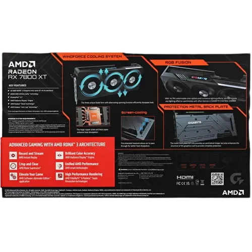 Видеокарта Gigabyte (GV-R78XTGAMING OC-16GD) Radeon RX 7800 XT 16GB GAMING OC