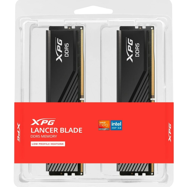 Оперативная память 32 Gb 6400 MHz ADATA XPG LANCER Blade Black (AX5U6400C3216G-DTLABBK)