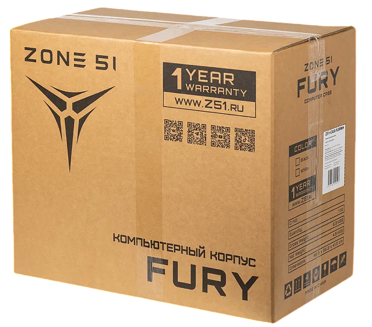 Компьютерный корпус Zone 51 Fury Black (Z51CASFURBK)
