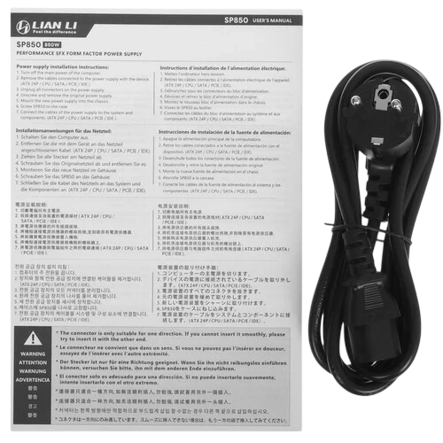 Блок питания Lian Li 850W SP850 White (G89.SP850W.01RU) 16 Pin (PCIe 5.0 Connector Cable Details)