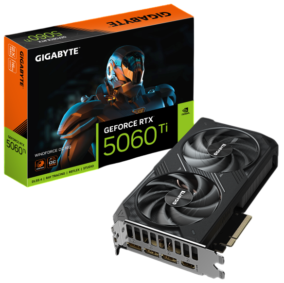 Видеокарта Gigabyte (GV-N506TWF2OC-16GD) GeForce RTX 5060 Ti 16GB WINDFORCE OC