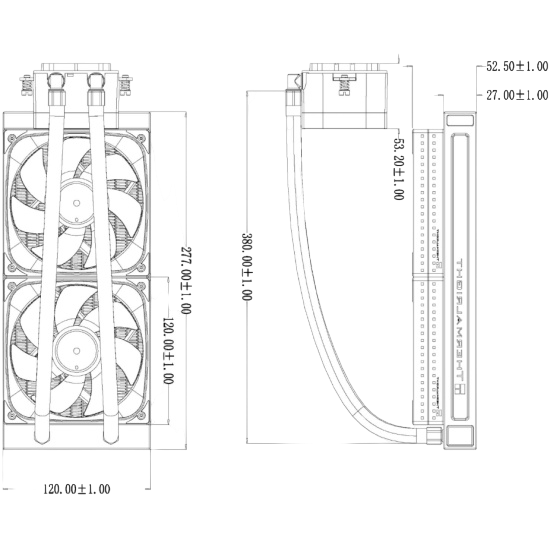 Система жидкостного охлаждения для процессора Thermalright Frozen Horizon 240 Digital ARGB Black (TRFH240DAB)