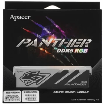 Оперативная память 32 Gb 5600 MHz Apacer Panther RGB OC Black/White (AH5U32G56C5229BAA-2)
