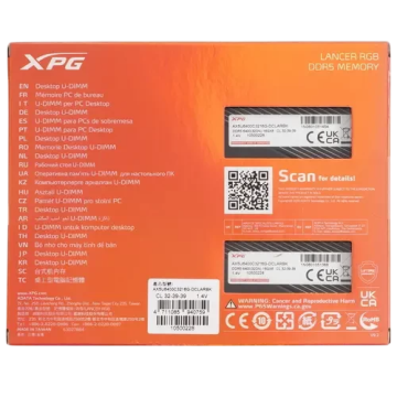 Оперативная память 32 Gb 6400 MHz ADATA XPG LANCER RGB (AX5U6400C3216G-DCLARBK)