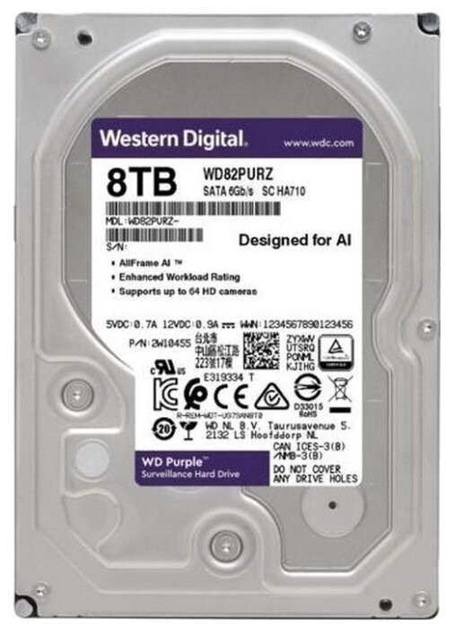 Жесткий диск Western Digital 8 Tb WD82PURZ