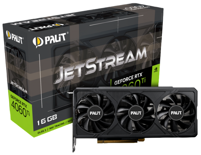 Видеокарта Palit (NE6406T019T1-1061J) GeForce RTX 4060 Ti 16GB JETSTREAM
