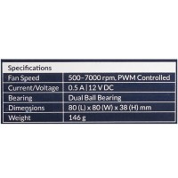 Вентилятор для корпуса Arctic cooling S8038-7K  ACFAN00288A PWM