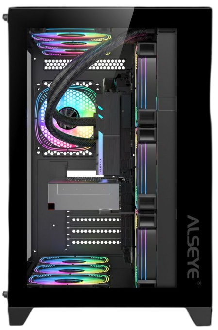 Компьютерный корпус ALSEYE Knight-B (4 fans ARGB) TG Black