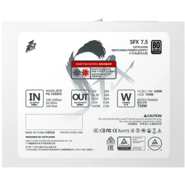 Блок питания 1STPLAYER 750W SFX Platinum White (PS-750SFX-WH)