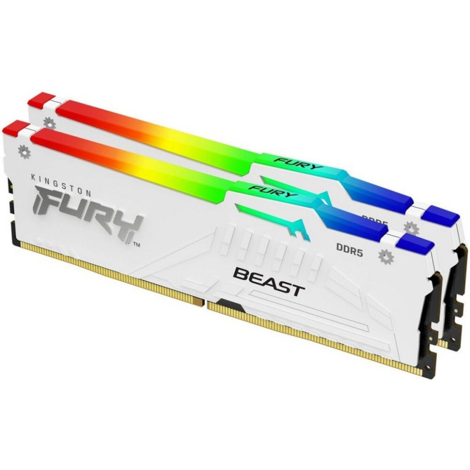 Оперативная память 32 Gb 6000 MHz Kingston FURY Beast RGB White (KF560C36BWE2AK2-32)